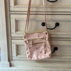 Pink floral purse